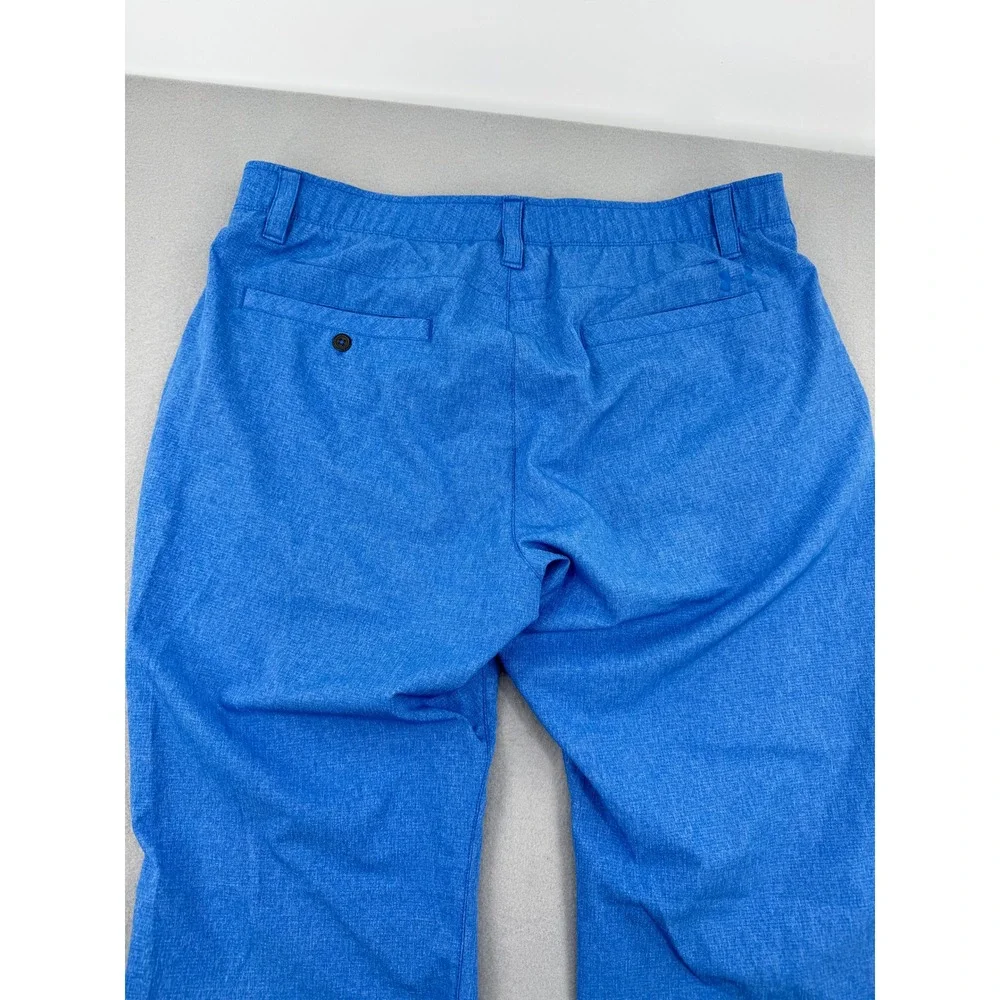 Under Armour Mens Golf Pants Blue Heathered Loose Fit 38x30 (38x29) Athleisure
